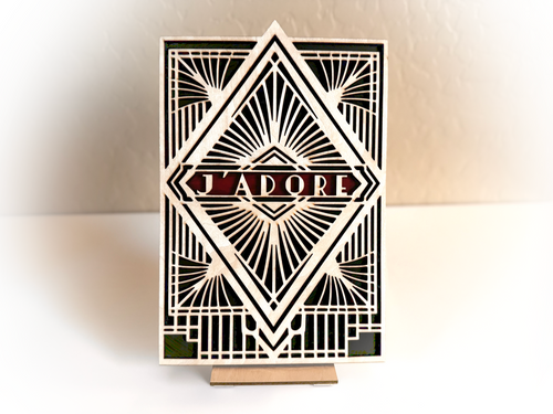 3d Houten valentijns kaart