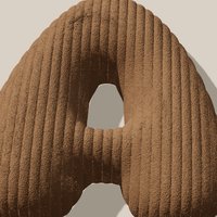 Bubble letter met patroon ribfluweel