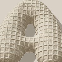 Bubble letter met patroon wafel